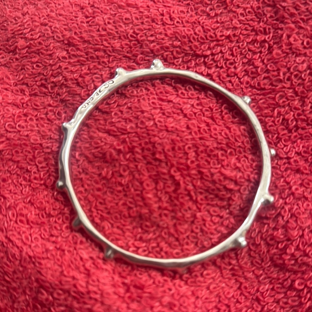 Uno de 50 Sterling silver-plated bangle bracelet